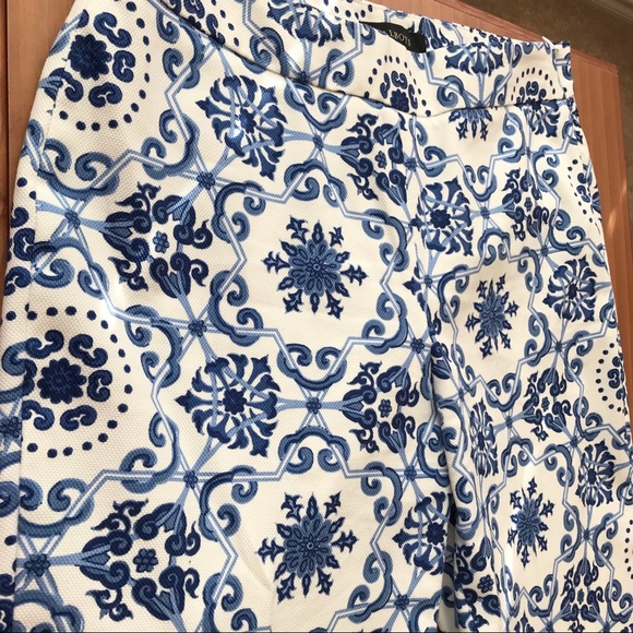 Talbots Petites Blue and White Pants Size 8p - Picture 3 of 6
